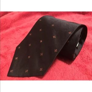 NEW $95 TED BAKER LONDON HAND TAILORED 100% IMPORTED SILK -BLACK FLORAL SPARKLE